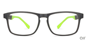 Grey Rectangle Full Rim Unisex Eyeglasses by Lenskart Air Online-130209