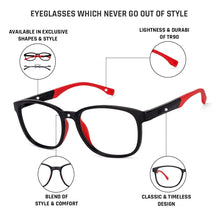 Load image into Gallery viewer, Black Rectangle Full Rim Unisex Eyeglasses by Lenskart Air Online-130218