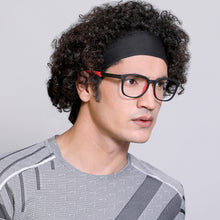 Load image into Gallery viewer, Black Rectangle Full Rim Unisex Eyeglasses by Lenskart Air Online-130218