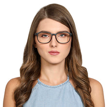 Load image into Gallery viewer, Black Rectangle Full Rim Unisex Eyeglasses by Lenskart Air Online-130218