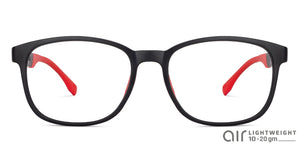Black Rectangle Full Rim Unisex Eyeglasses by Lenskart Air Online-130218