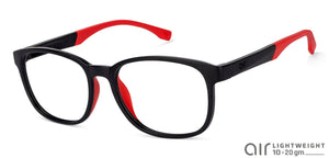 Black Rectangle Full Rim Unisex Eyeglasses by Lenskart Air Online-130218
