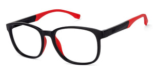 Black Rectangle Full Rim Unisex Eyeglasses by Lenskart Air Online-130218