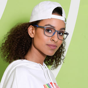 Grey Rectangle Full Rim Unisex Eyeglasses by Lenskart Air Online-130219