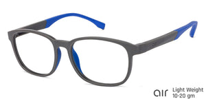 Grey Rectangle Full Rim Unisex Eyeglasses by Lenskart Air Online-130219
