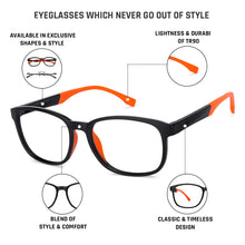 Load image into Gallery viewer, Black Rectangle Full Rim Unisex Eyeglasses by Lenskart Air Online-130220