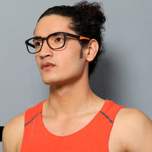 Load image into Gallery viewer, Black Rectangle Full Rim Unisex Eyeglasses by Lenskart Air Online-130220