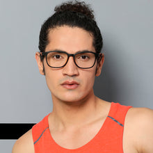 Load image into Gallery viewer, Black Rectangle Full Rim Unisex Eyeglasses by Lenskart Air Online-130220