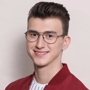 Gunmetal Aviator Full Rim Unisex Eyeglasses by Vincent Chase Online-130347