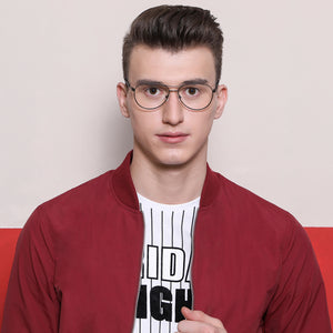 Gunmetal Aviator Full Rim Unisex Eyeglasses by Vincent Chase Online-130347