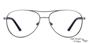 Gunmetal Aviator Full Rim Unisex Eyeglasses by Vincent Chase Online-136226