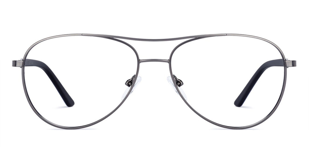 Gunmetal Aviator Full Rim Unisex Eyeglasses by Vincent Chase Online-130347