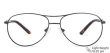 Load image into Gallery viewer, Black Aviator Full Rim Medium Unisex Eyeglasses by Vincent Chase-137422