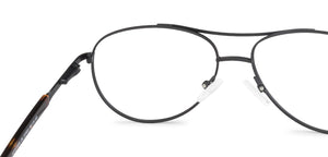 Black Aviator Full Rim Medium Unisex Eyeglasses by Vincent Chase-137422