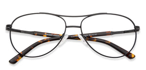 Black Aviator Full Rim Medium Unisex Eyeglasses by Vincent Chase-137422