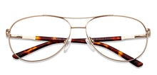 Load image into Gallery viewer, Gold Aviator Full Rim Unisex Eyeglasses by Vincent Chase-149099