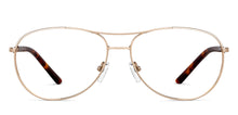 Load image into Gallery viewer, Gold Aviator Full Rim Unisex Eyeglasses by Vincent Chase-149099