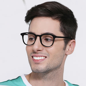 Black Wayfarer Full Rim Wide Unisex Eyeglasses by Vincent Chase Online-130410