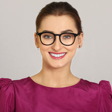 Load image into Gallery viewer, Black Wayfarer Full Rim Wide Unisex Eyeglasses by Vincent Chase Online-130410