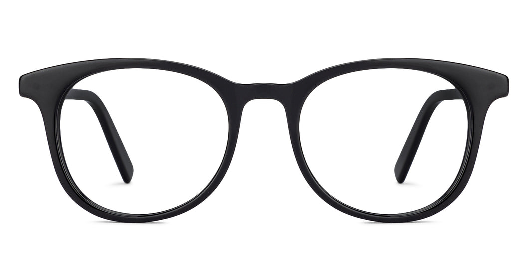 Black Wayfarer Full Rim Wide Unisex Eyeglasses by Vincent Chase Online-130410