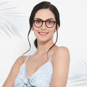 Tortoise Cat Eye Full Rim Women Eyeglasses by Vincent Chase Online-130417