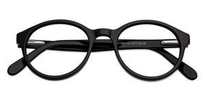 Black Round Full Rim Unisex Eyeglasses by Vincent Chase Online-130393