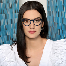 Load image into Gallery viewer, Blue Round Full Rim Unisex Eyeglasses by Vincent Chase VC-130399