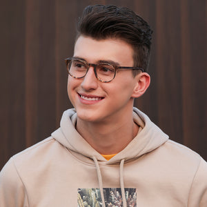 Tortoise Round Full Rim Unisex Eyeglasses by Vincent Chase Essentials-130400