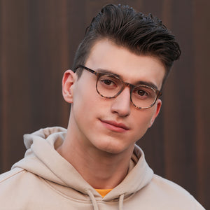 Tortoise Round Full Rim Unisex Eyeglasses by Vincent Chase Essentials-130400