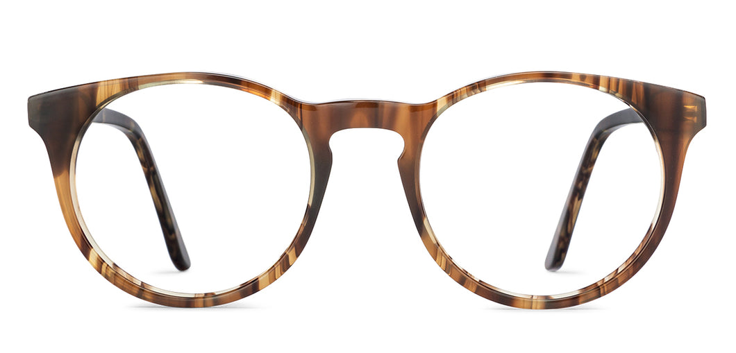 Tortoise Round Full Rim Unisex Eyeglasses by Vincent Chase Essentials-130400