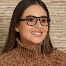 Load image into Gallery viewer, Black Aviator Full Rim Unisex Eyeglasses by Vincent Chase Essentials-130402