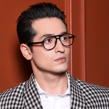 Load image into Gallery viewer, Black Aviator Full Rim Unisex Eyeglasses by Vincent Chase Essentials-130402