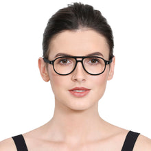 Load image into Gallery viewer, Black Aviator Full Rim Unisex Eyeglasses by Vincent Chase Essentials-130402