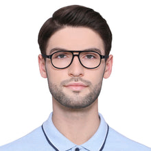 Load image into Gallery viewer, Black Aviator Full Rim Unisex Eyeglasses by Vincent Chase Essentials-130402