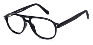 Black Aviator Full Rim Unisex Eyeglasses by Vincent Chase Essentials-130402