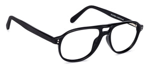 Black Aviator Full Rim Unisex Eyeglasses by Vincent Chase Essentials-130402