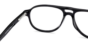 Black Aviator Full Rim Unisex Eyeglasses by Vincent Chase Essentials-130402