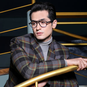 Blue Aviator Full Rim Unisex Eyeglasses by Vincent Chase Online-130403