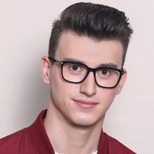 Load image into Gallery viewer, Black Rectangle Full Rim Unisex Eyeglasses by Vincent Chase VC-130688