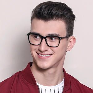 Black Rectangle Full Rim Unisex Eyeglasses by Vincent Chase VC-130688