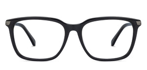 Black Rectangle Full Rim Unisex Eyeglasses by Vincent Chase VC-130688