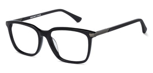 Black Rectangle Full Rim Unisex Eyeglasses by Vincent Chase VC-130688