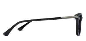 Black Rectangle Full Rim Unisex Eyeglasses by Vincent Chase VC-130688