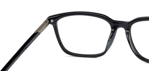 Black Rectangle Full Rim Unisex Eyeglasses by Vincent Chase VC-130688