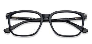 Black Rectangle Full Rim Unisex Eyeglasses by Vincent Chase VC-130688