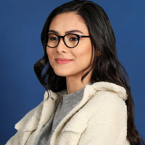 Black Cat Eye Full Rim Women Eyeglasses by Vincent Chase Computer Glasses-133059