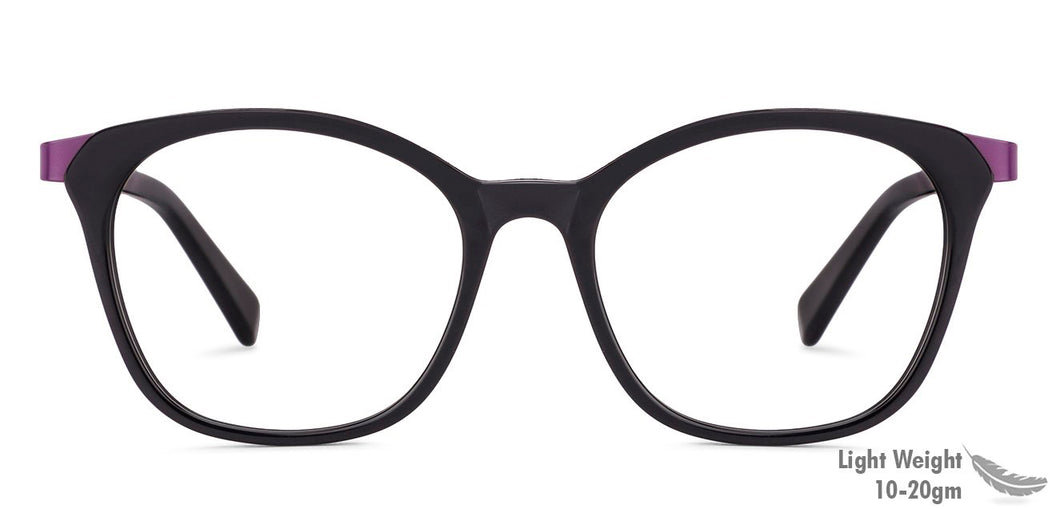 Black Wayfarer Full Rim Unisex Eyeglasses by Vincent Chase Online-130695