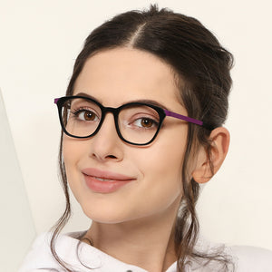 Black Wayfarer Full Rim Unisex Eyeglasses by Vincent Chase Online-130695