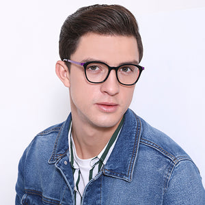 Black Wayfarer Full Rim Unisex Eyeglasses by Vincent Chase Online-130695