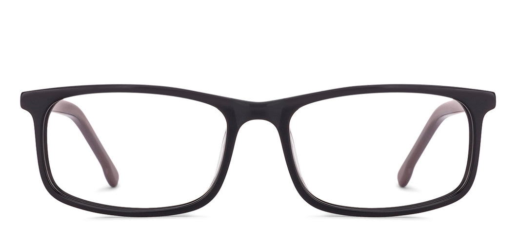 Black Rectangle Full Rim Unisex Eyeglasses by Vincent Chase Online-130701
